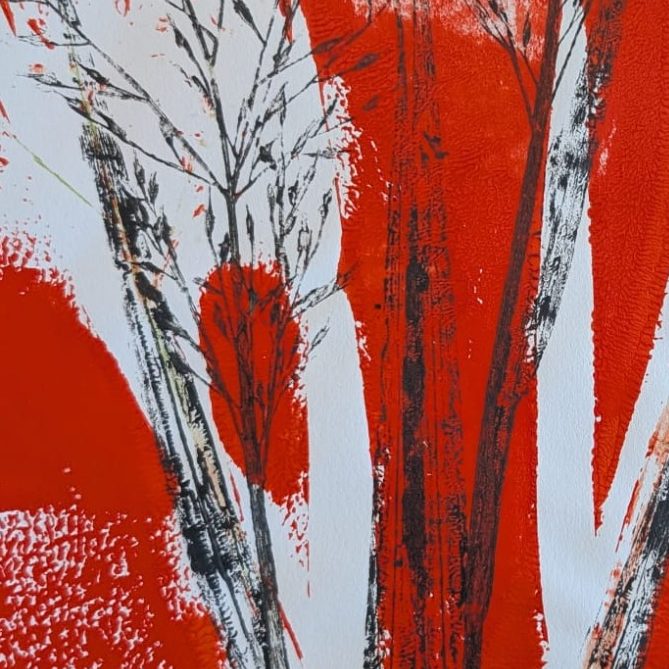gedrukt gras gras en blad in hoogdruk